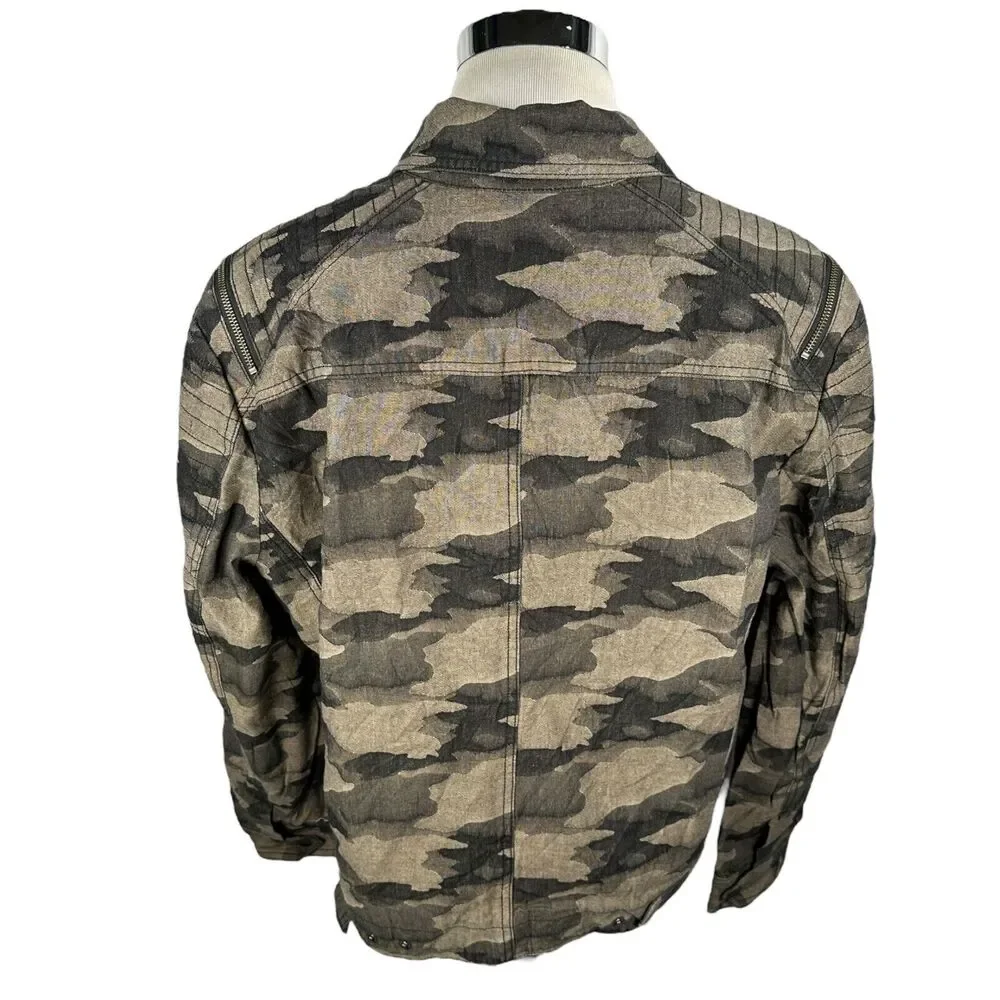 Prps Camo Jacket Women's 3XL XXXL Camouflage Asymmetrical Zip Streetwear‎ Cotton